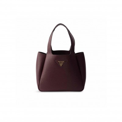 PRADA SMALL LEATHER TOTE BAG 1BG335 (25*21.5*14cm) 